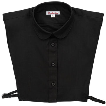 Girls Black Round Collar Dickey